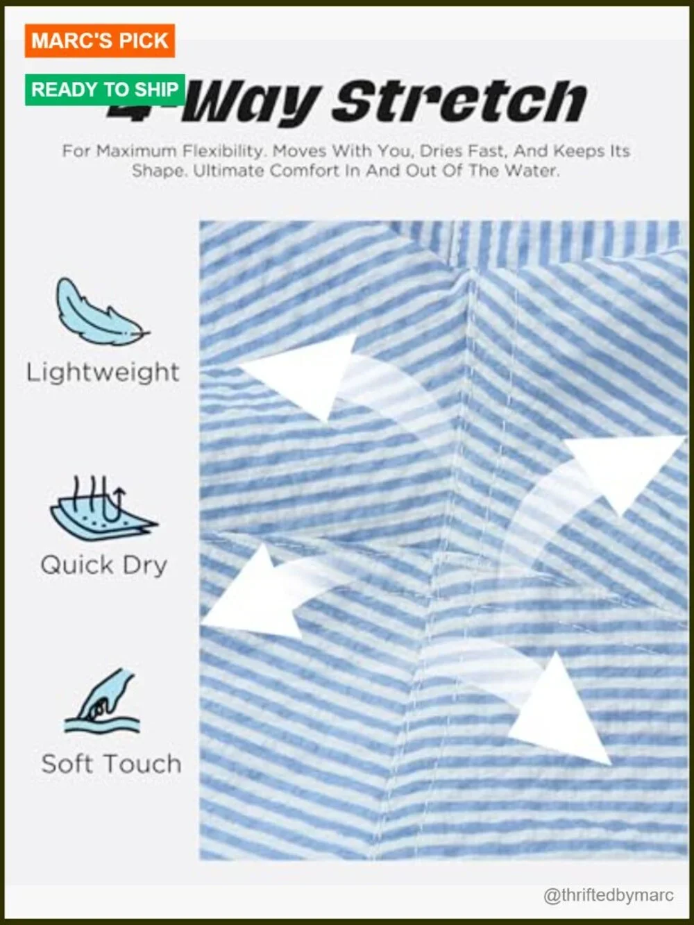 Men's Quick Dry Swim Trunks with Pockets UPF 50+